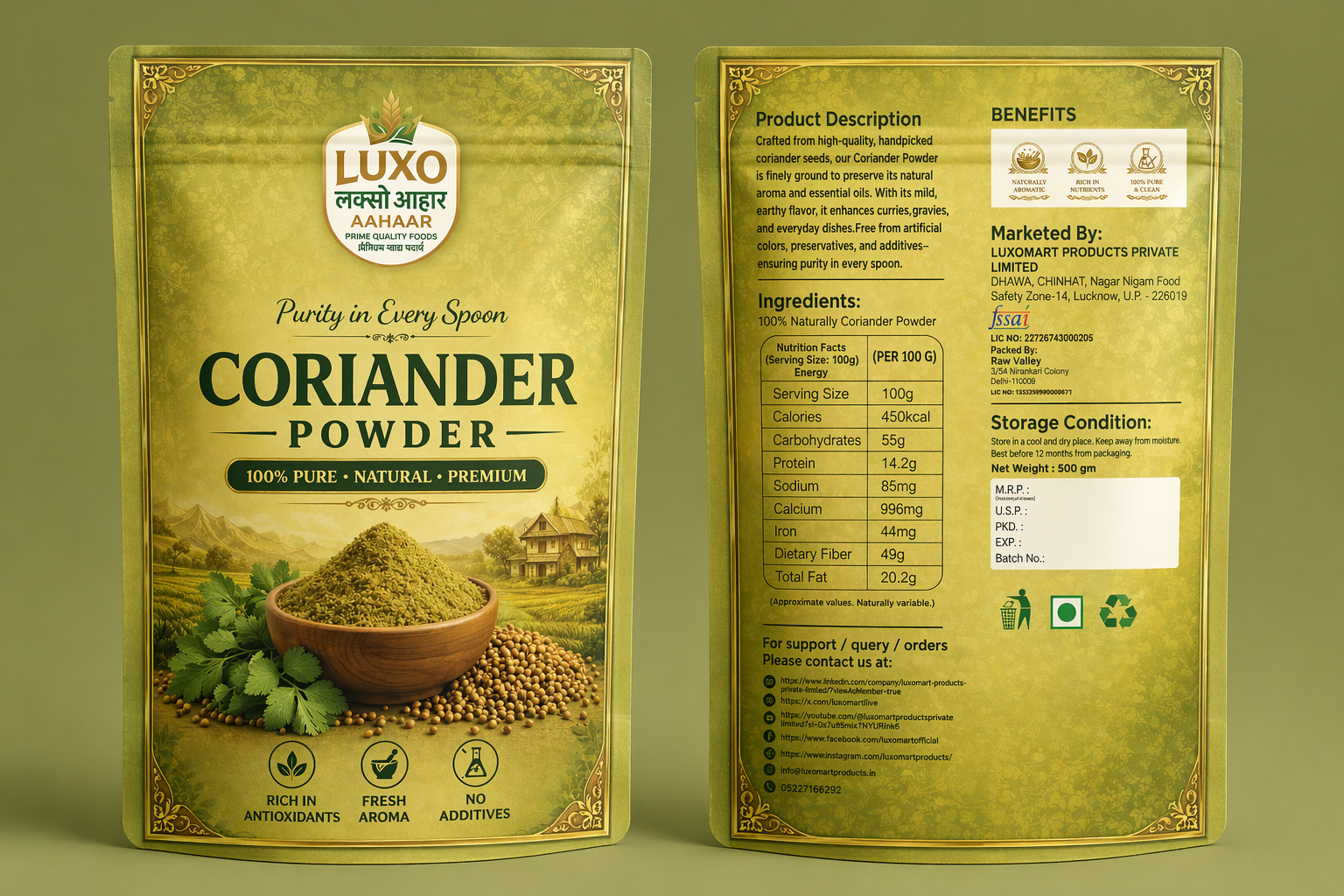 Luxo Aahaar Coriander Powder