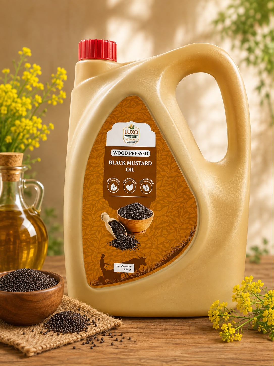 LUXO BLACK MUSTARD OIL  5 LTR
