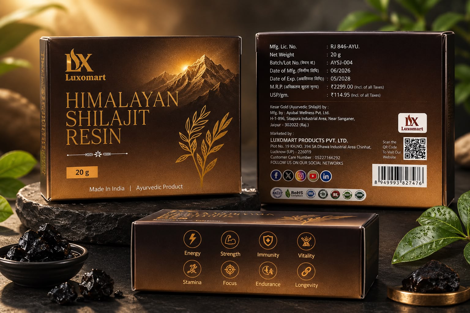 LUXOMART HIMALAYAN SHILAJIT RESIN 