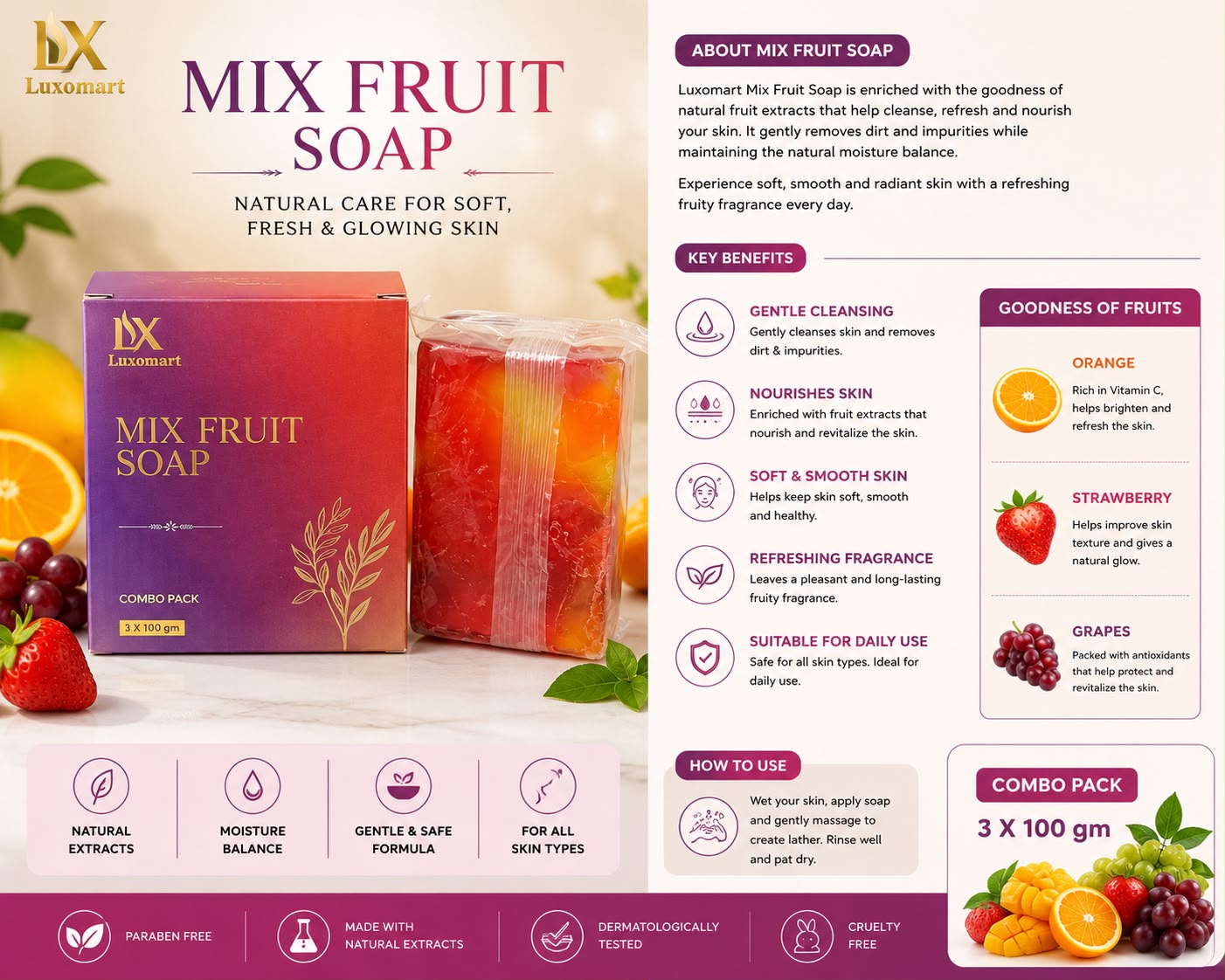 MIX FRUIT SOAP COMBO