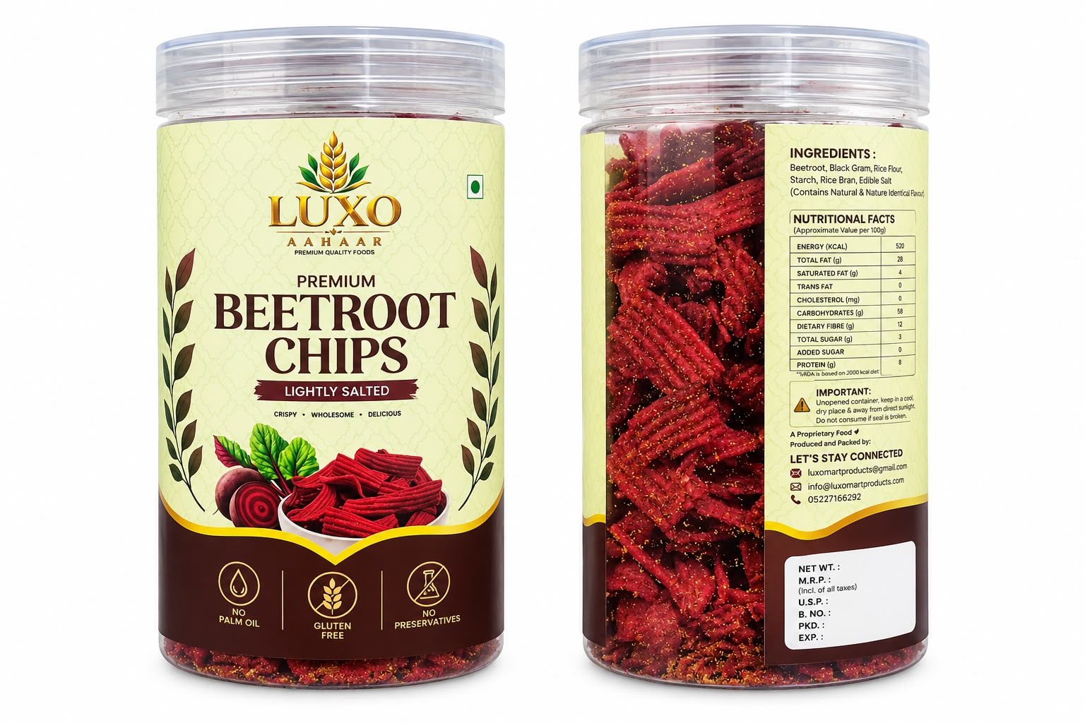 Luxo  Aahaar Masala Punch Beetroot Chips 
